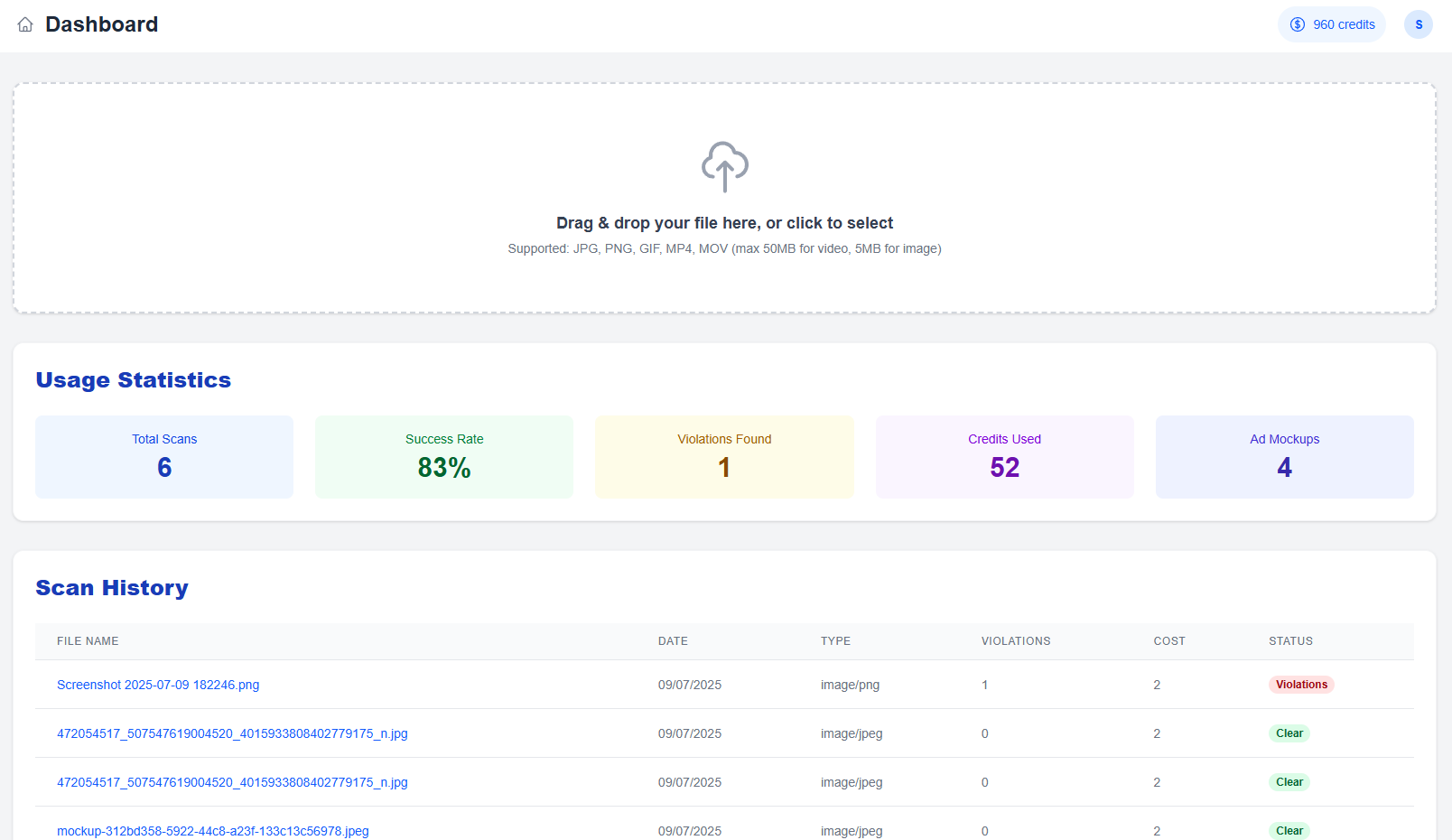 AdApproveAI Dashboard Preview
